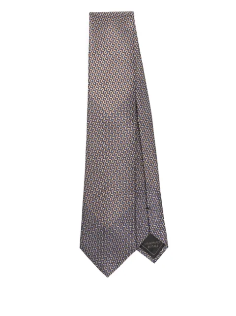 Brioni corbata con motivo en jacquard