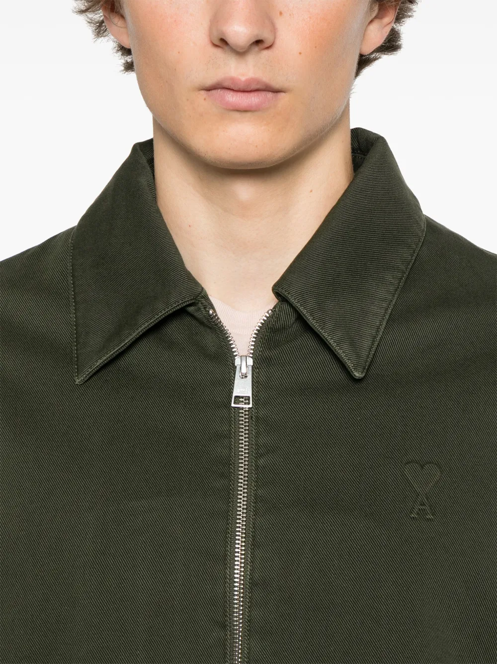 AMI Paris Jack met logo-reliëf Groen