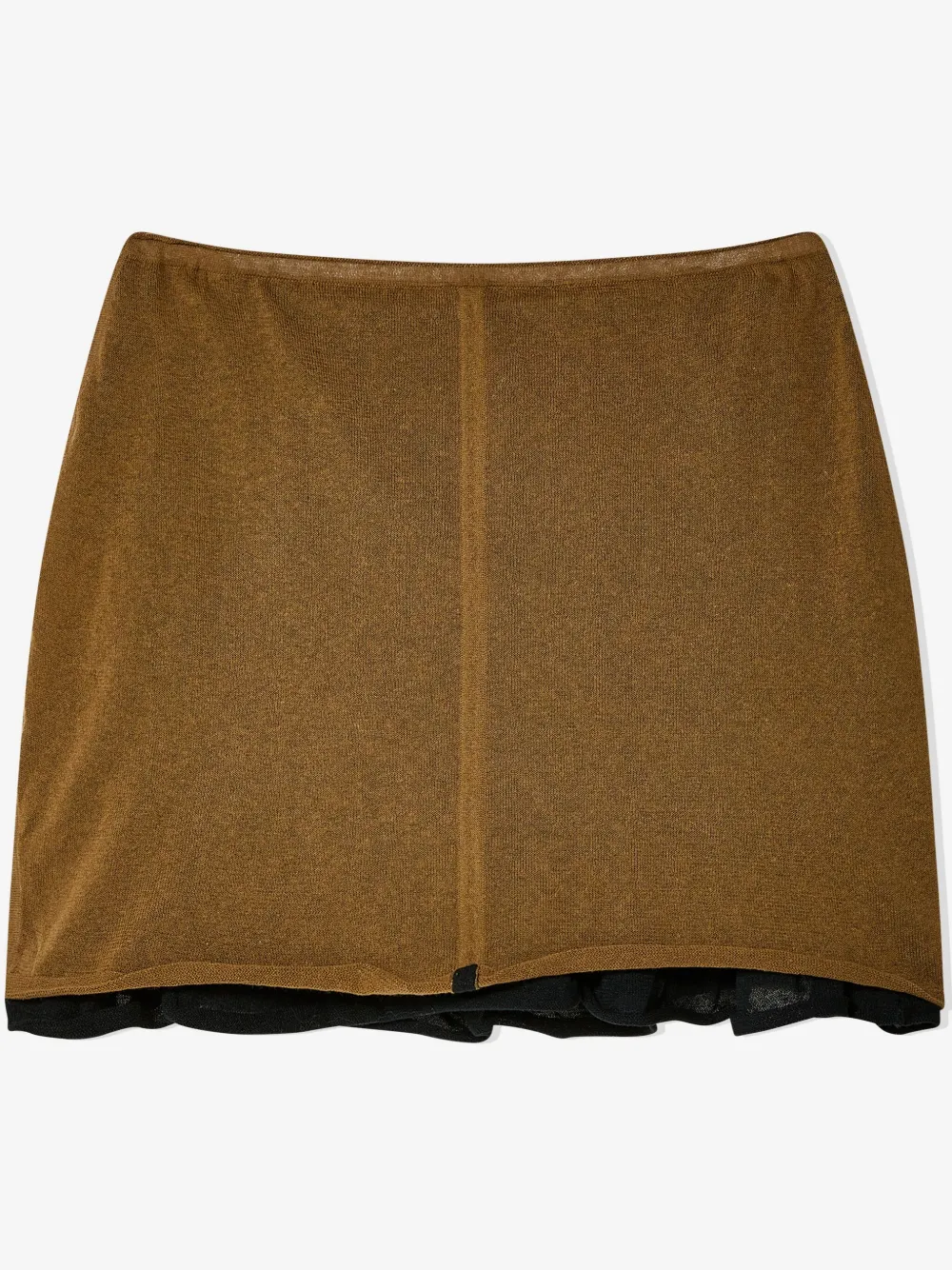 Shop Eckhaus Latta Veil Skirt In Brown