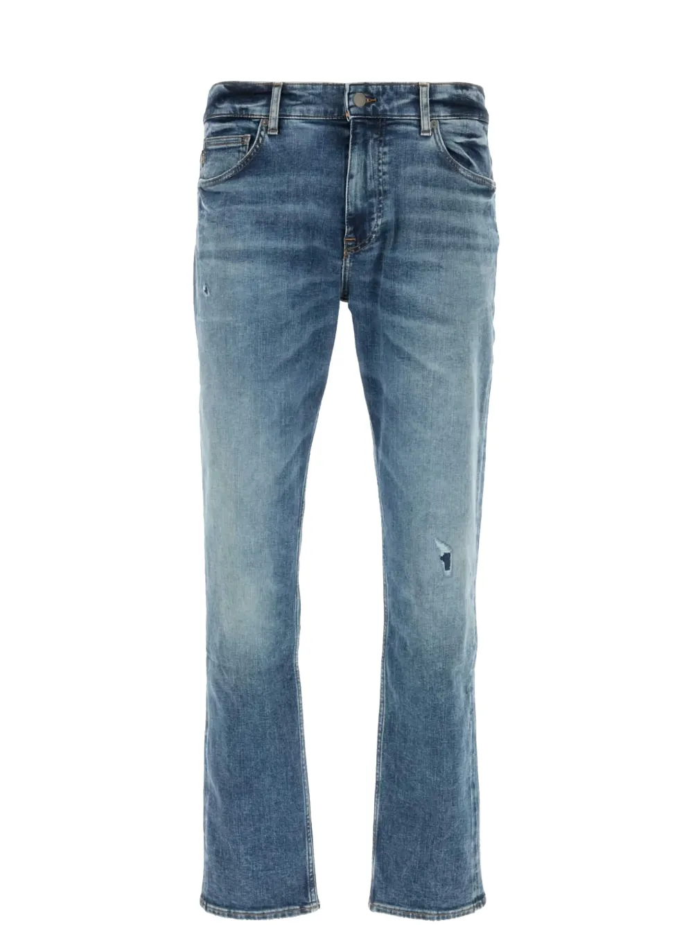 BOSS straight-leg jeans Blauw