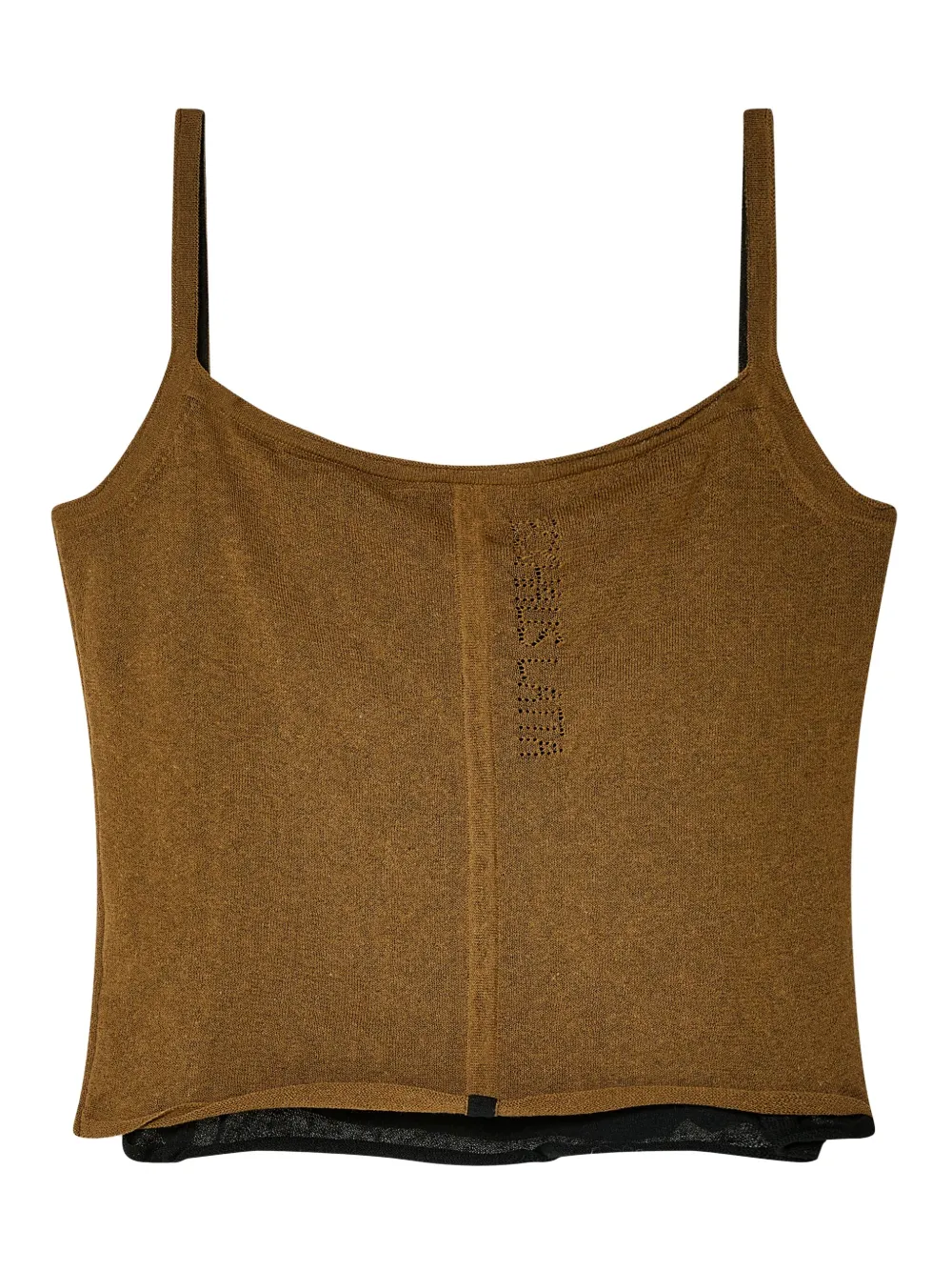 Eckhaus Latta Tanktop met sluierdetail - Bruin