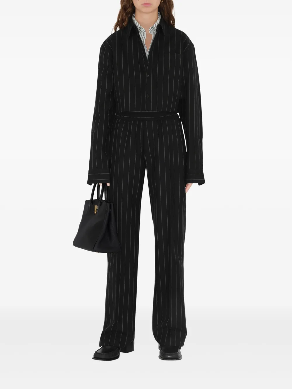 Burberry Broek met krijtstreep - Zwart