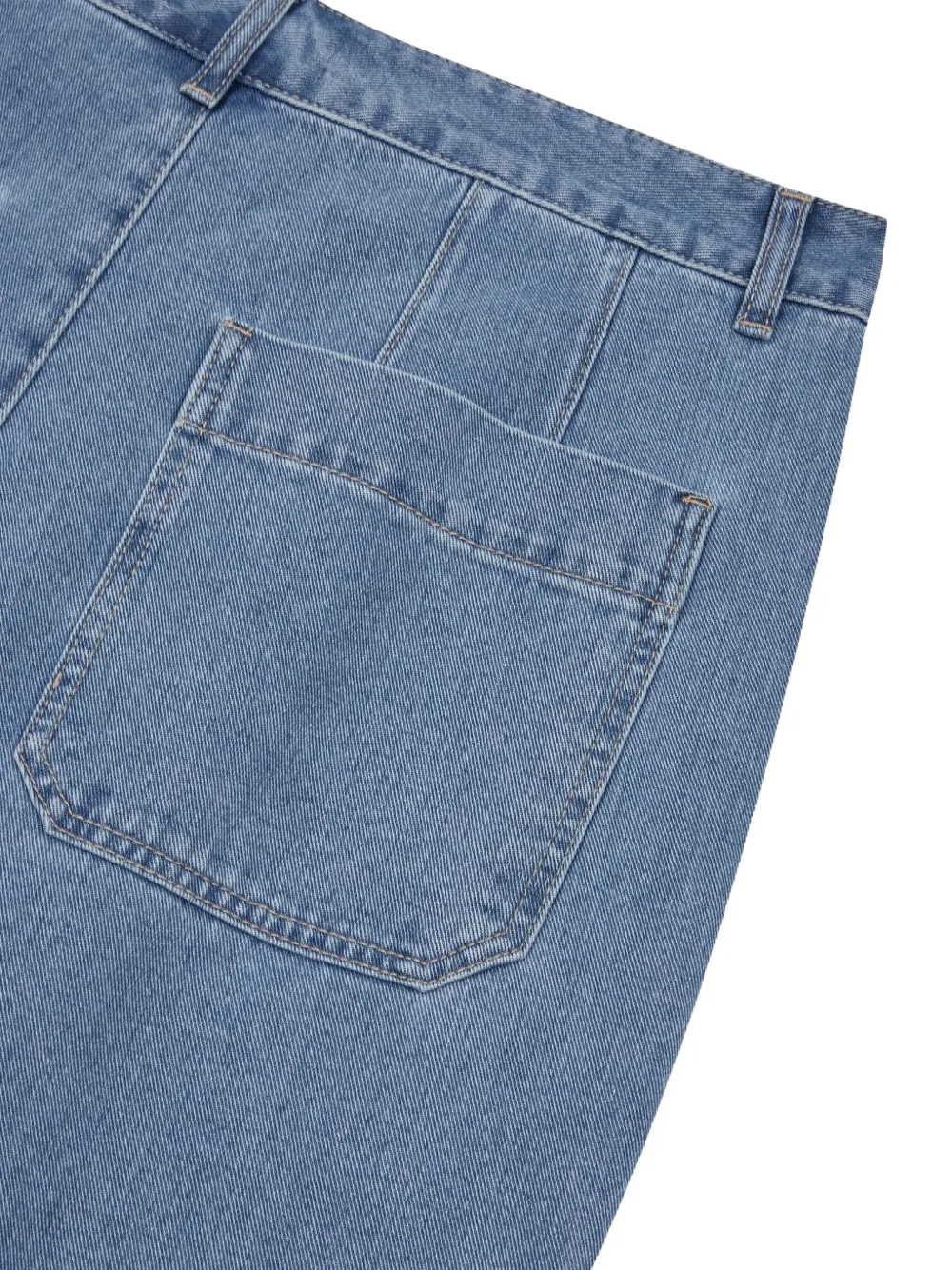 STUDIO TOMBOY Jeans met wijde pijpen en geplooid detail Blauw