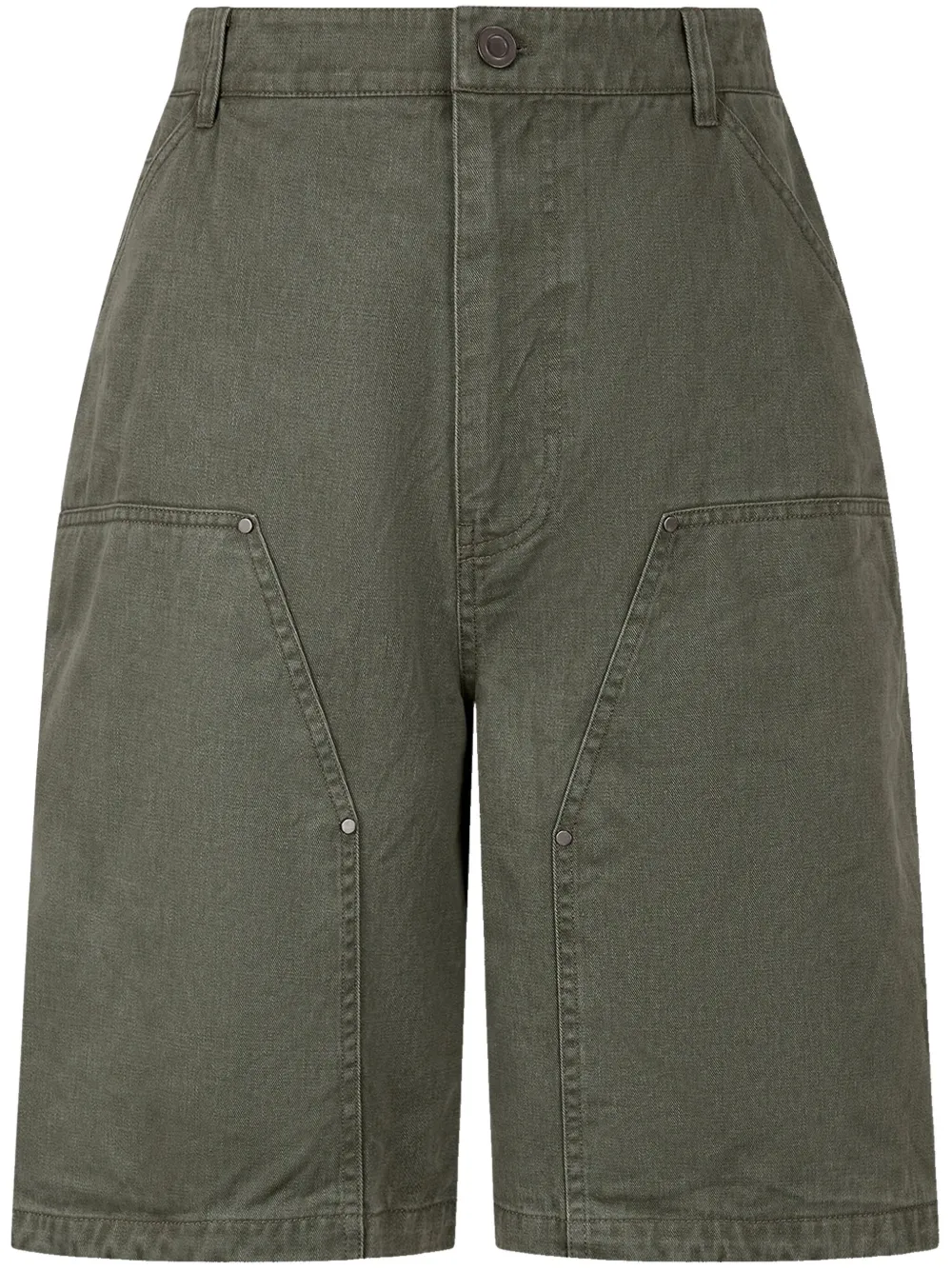 STUDIO TOMBOY contrast-stitching shorts | Green | Image 1