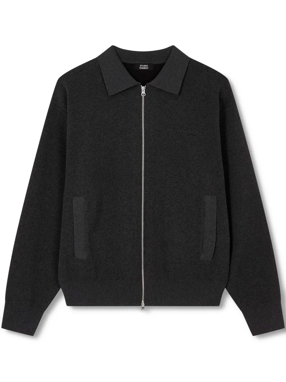 Studio Tomboy Zip-up Cardigan In Grey