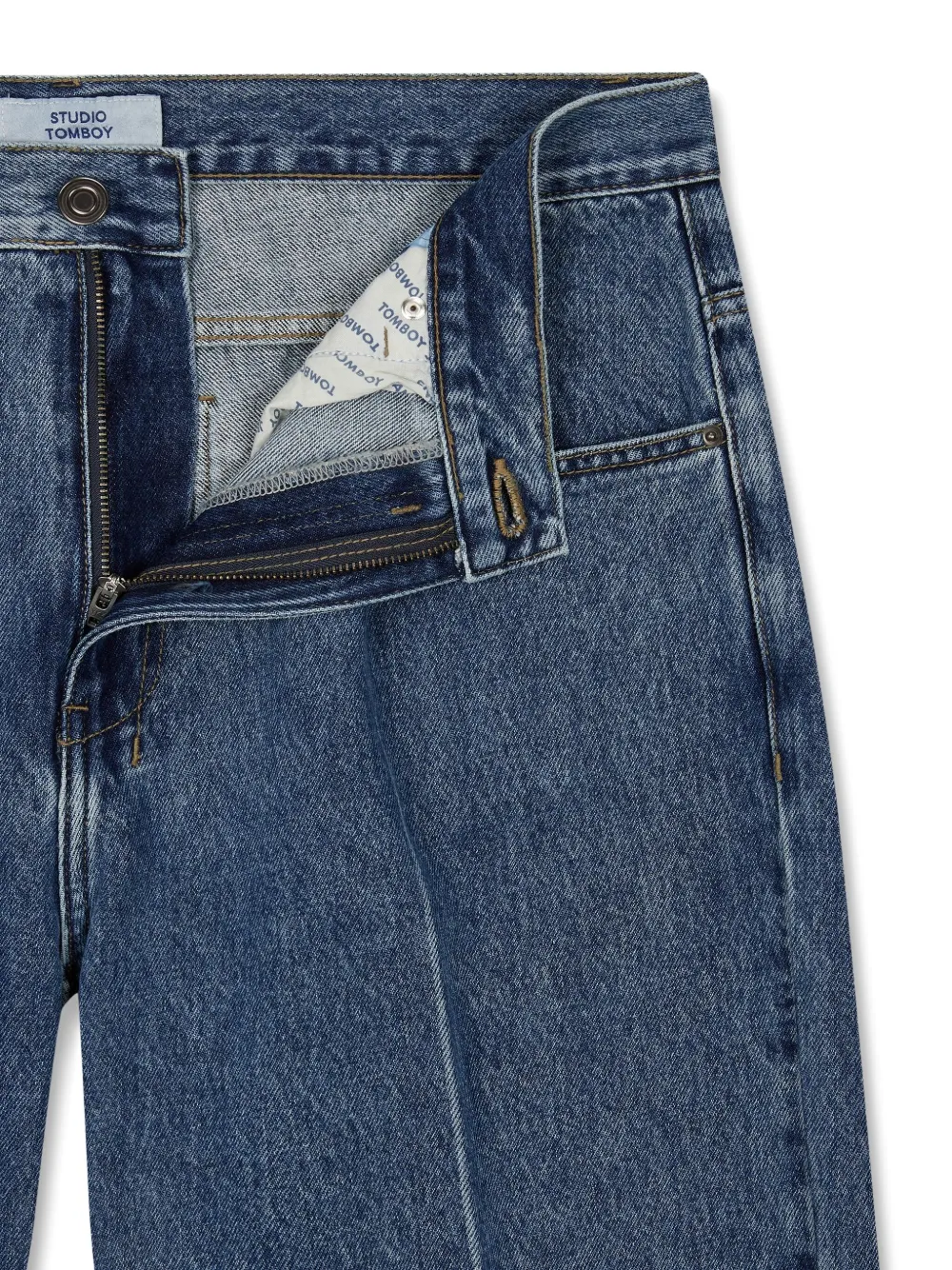 STUDIO TOMBOY Jeans met persplooi Blauw