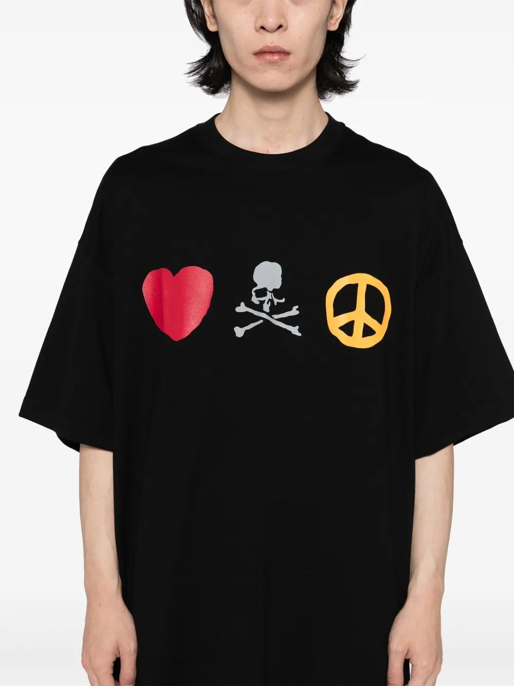 Mastermind World T-shirt met logoprint Zwart