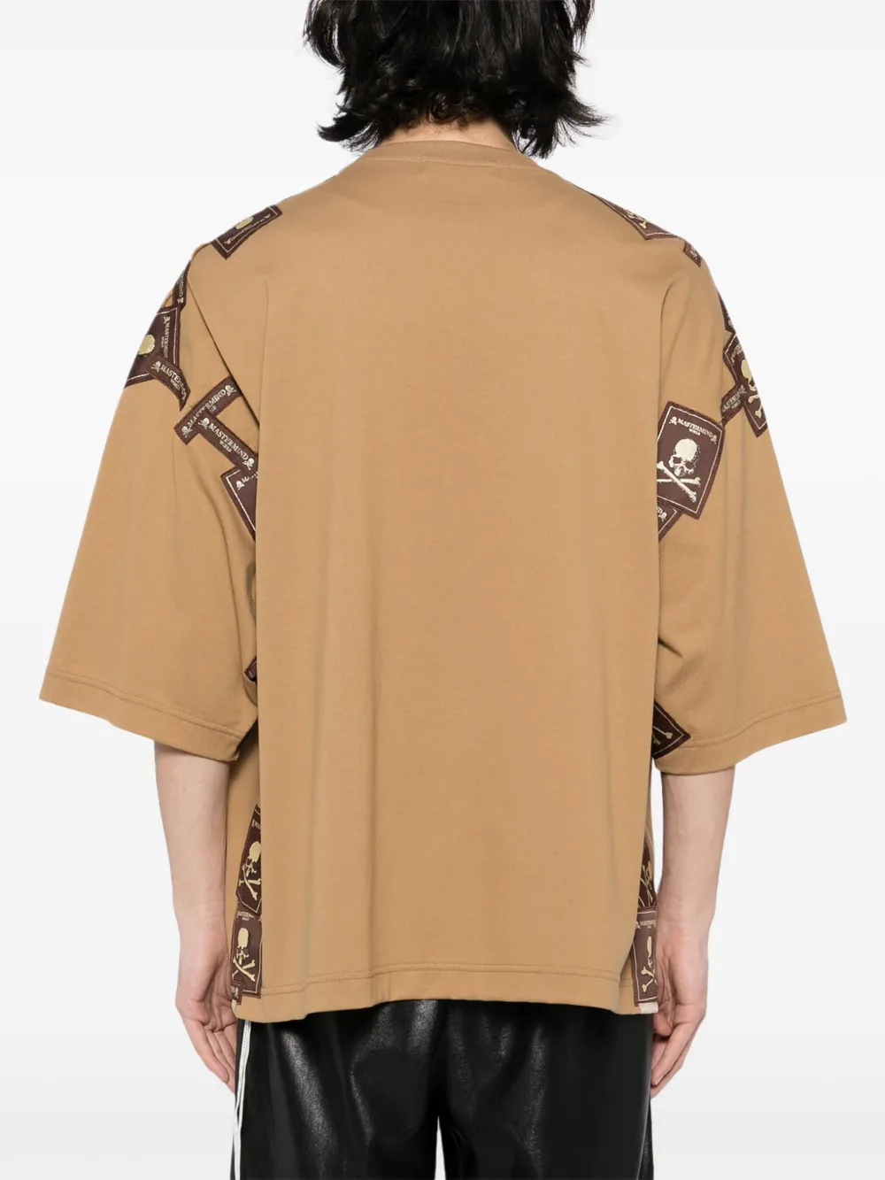 Mastermind World T-shirt met geborduurd logo - Beige