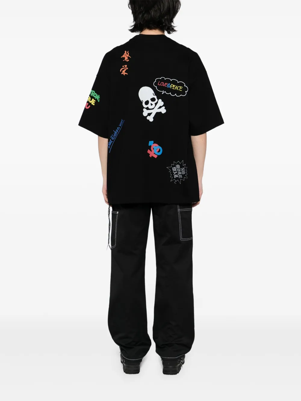 Mastermind Japan T-shirt met grafische print Zwart