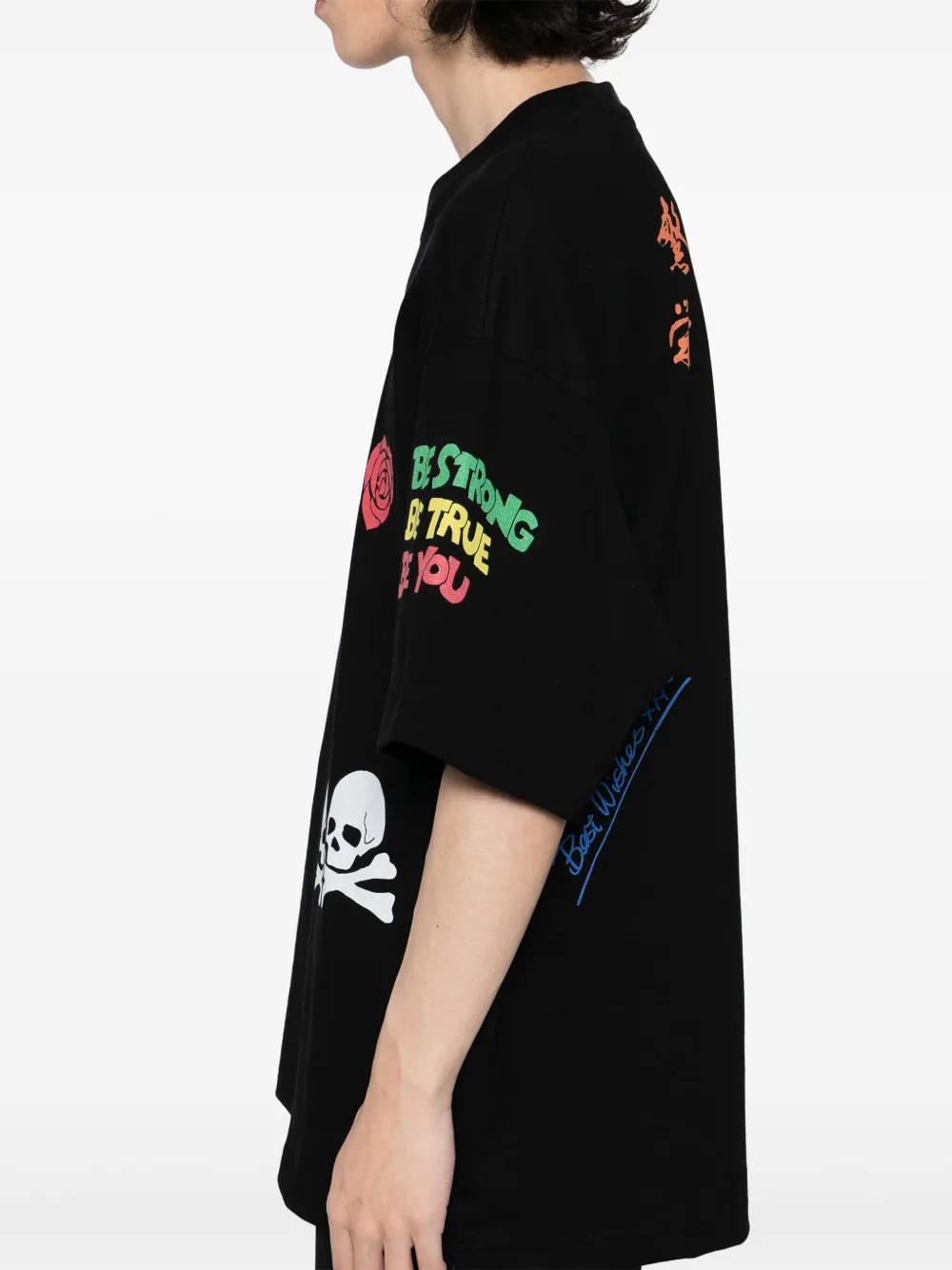 Mastermind Japan T-shirt met grafische print Zwart