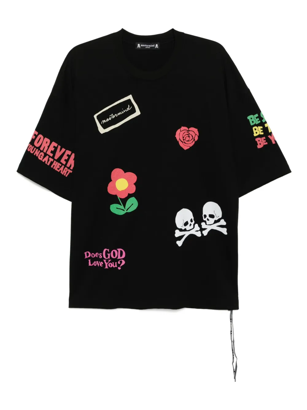Mastermind Japan T-shirt met grafische print Zwart