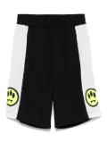 Barrow kids logo-appliqué track shorts - Black
