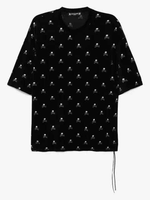 Mastermind Japan velvet logo-print T-shirt