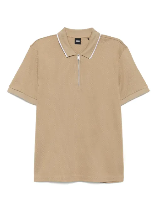 Polo Structured Zip Placket - BOSS - Modalova