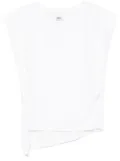 GDeL by gaze de lin V-neck sleeveless T-shirt - White