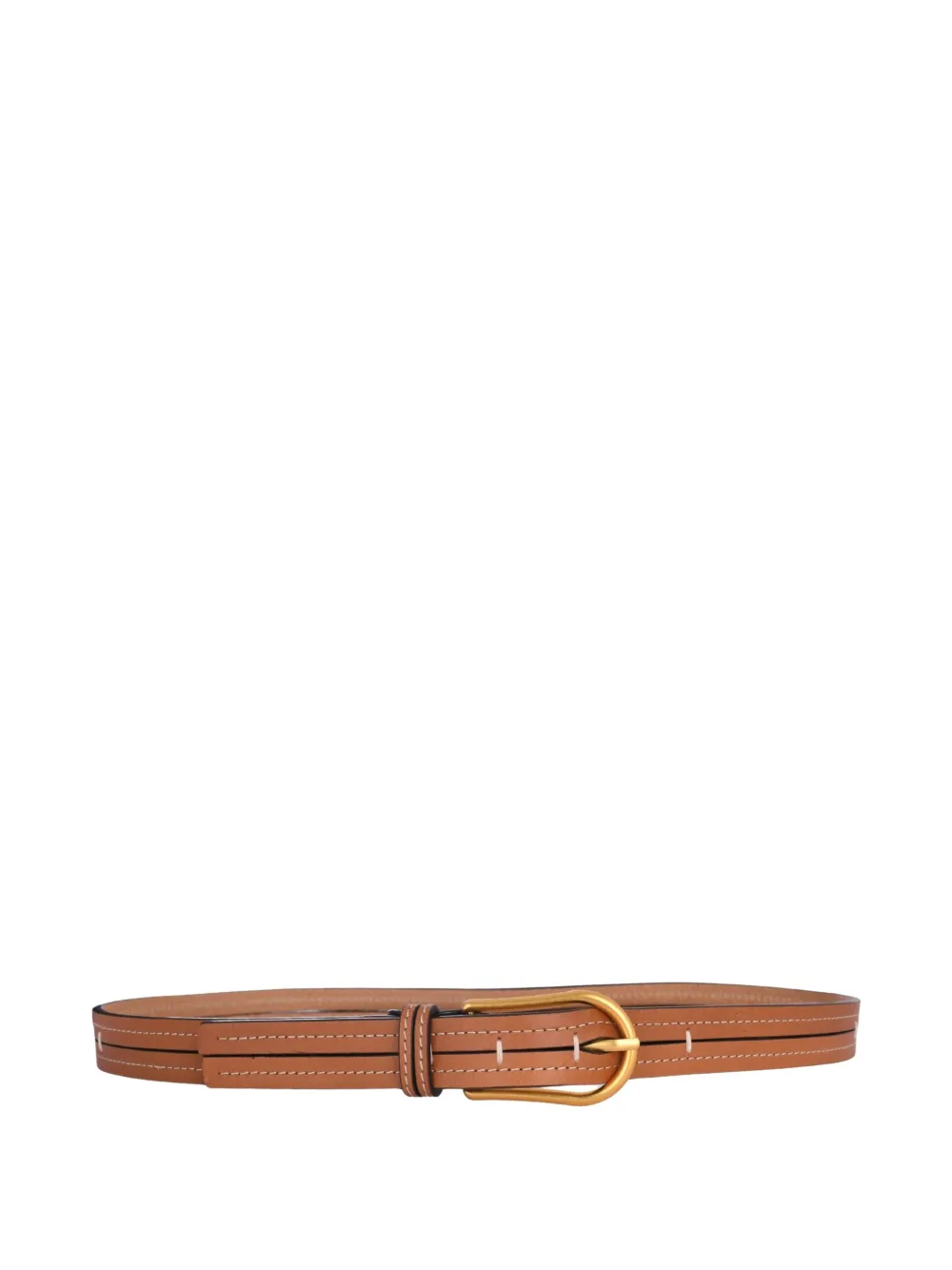 GIANNI CHIARINI double-strap leather belt - Bruin