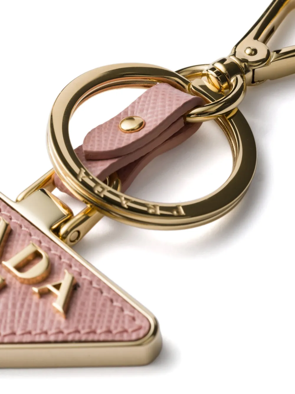Prada Sleutelhanger met logo Goud