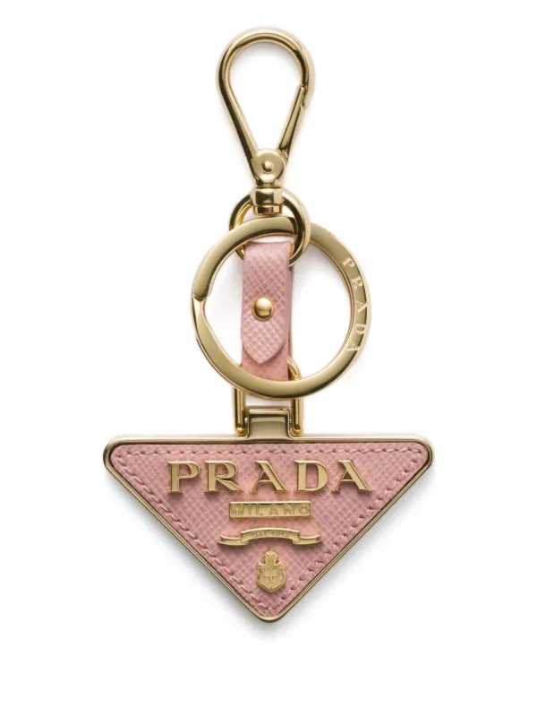 Prada トライアングルロゴ キーチェーン | ゴールドトーン