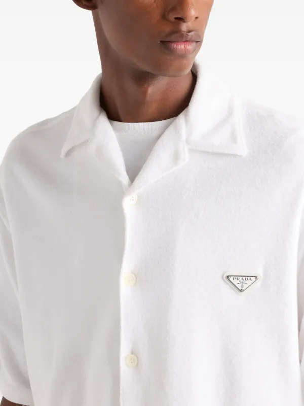半額以下★PRADA Terry Bowling Shirt White P01008269.jpg