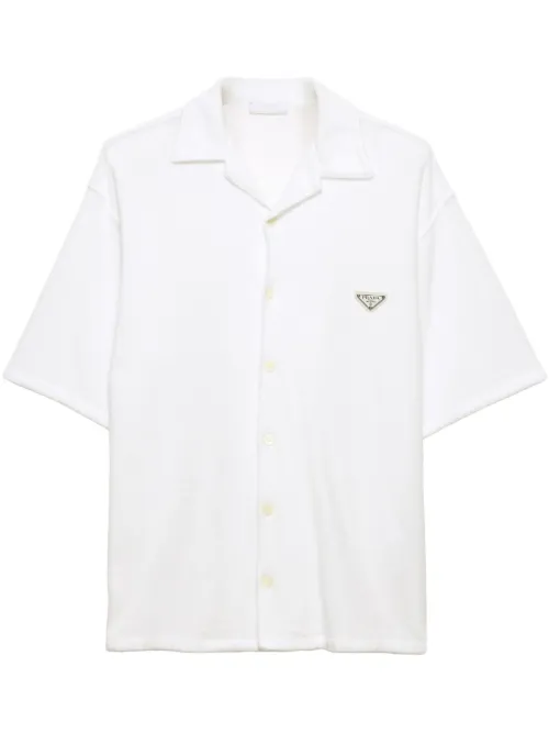 Chemise en tissu éponge à manches courtes - Prada - Modalova