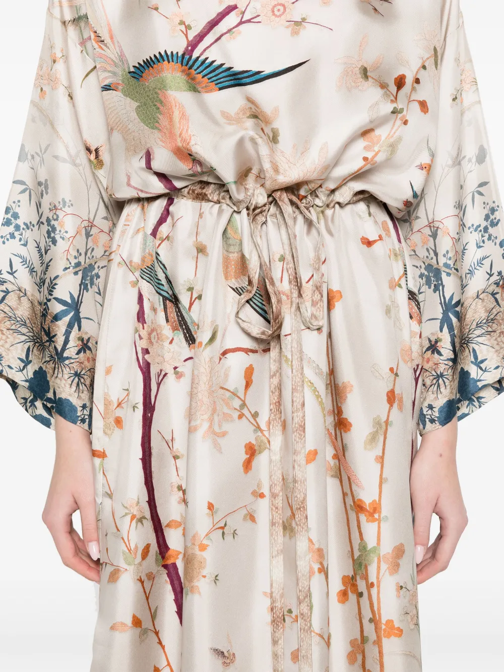 Shop Pierre-louis Mascia Aloe Midi Dress In Neutrals