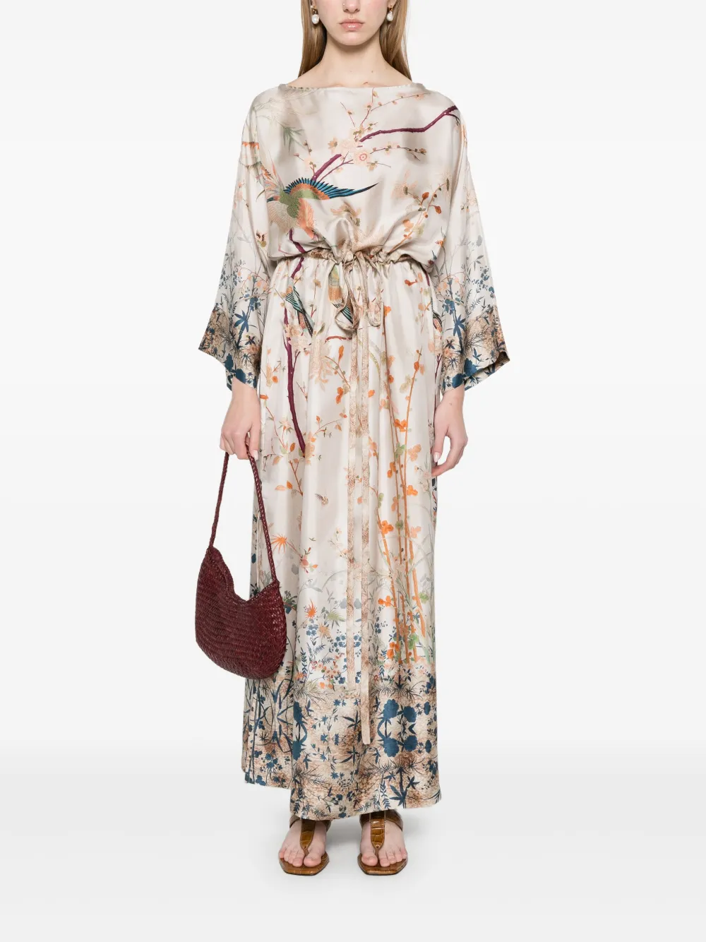 Pierre-Louis Mascia Aloe midi-jurk - Beige