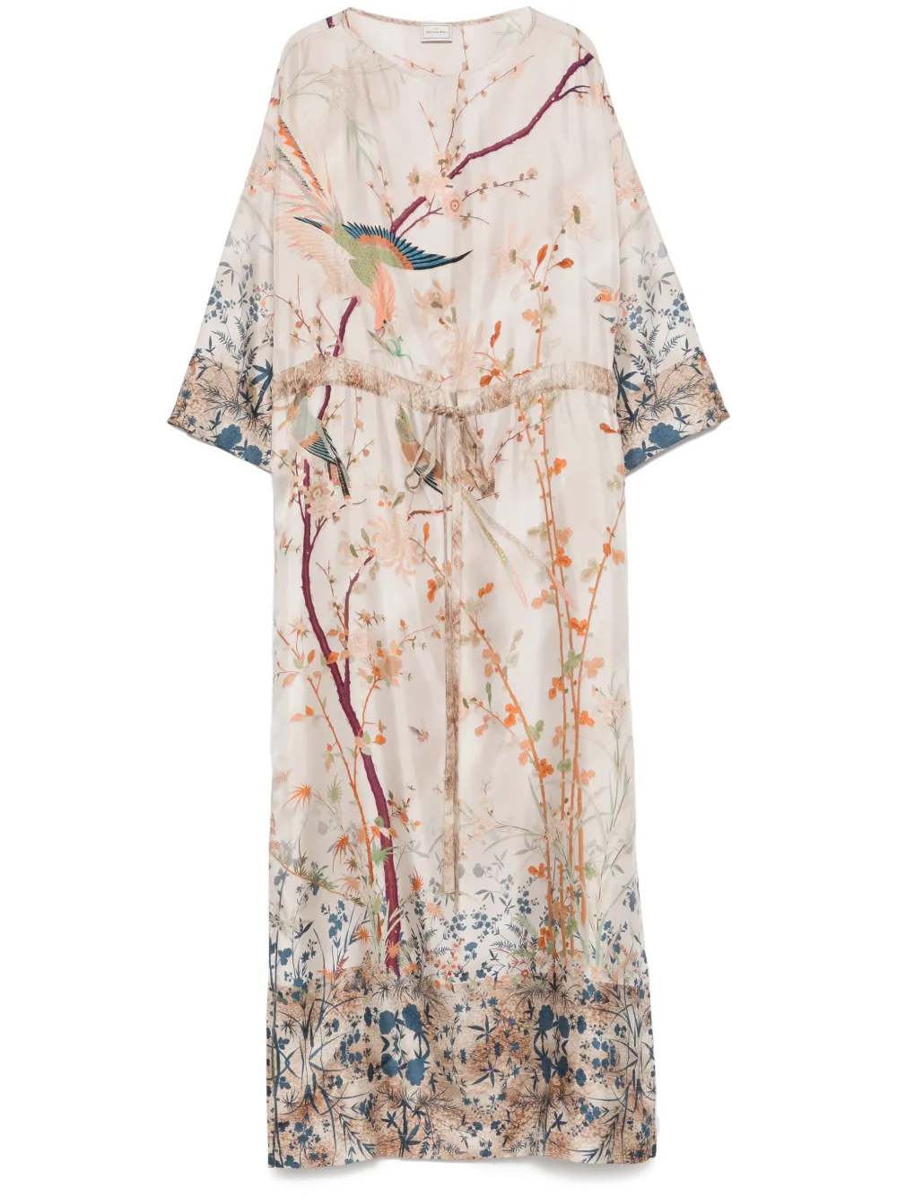 Shop Pierre-louis Mascia Aloe Midi Dress In Neutrals