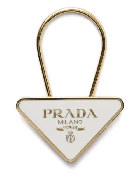 Prada llavero con logo triangular