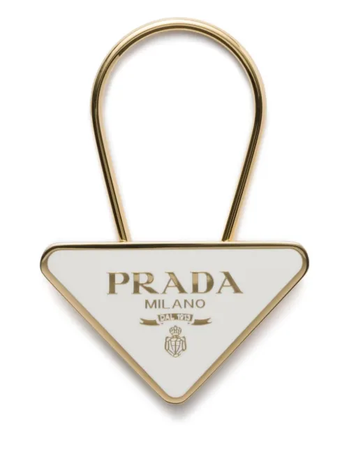 Prada porte-clés à plaque logo - Prada - Modalova