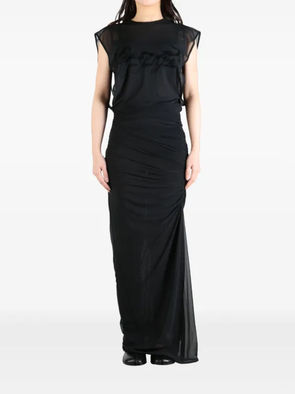 Jean Paul Gaultier slogan-flocked Dress | ブラック | FARFETCH JP