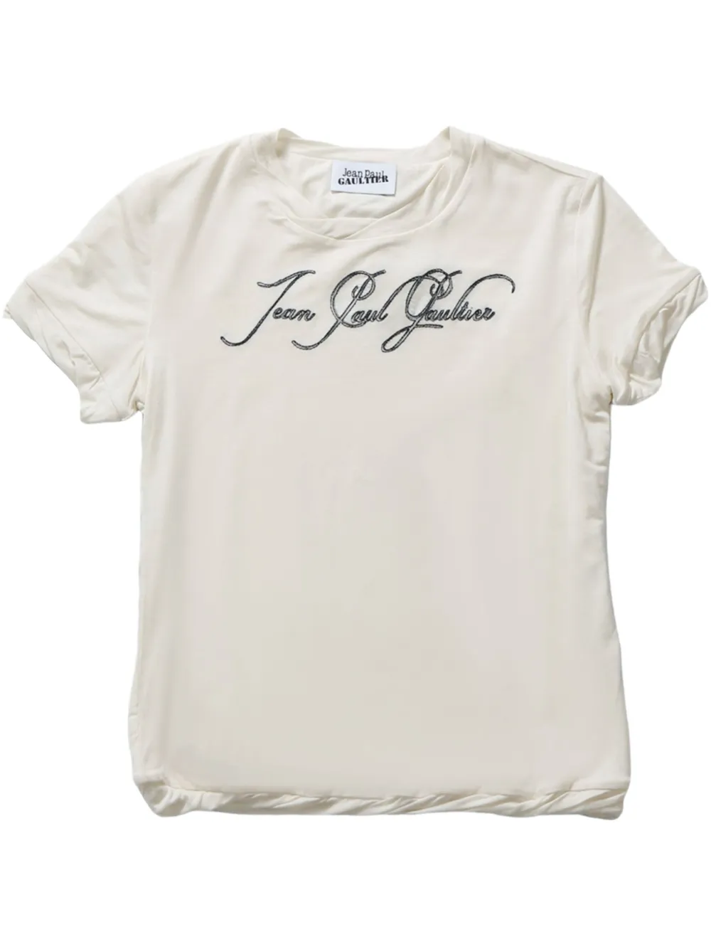 logo-embroidered T-shirt