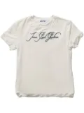 Jean Paul Gaultier logo-embroidered T-shirt - Neutrals