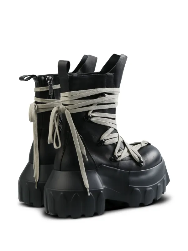 Rick Owens Hollywood Mega Trator Boots | Black | FARFETCH