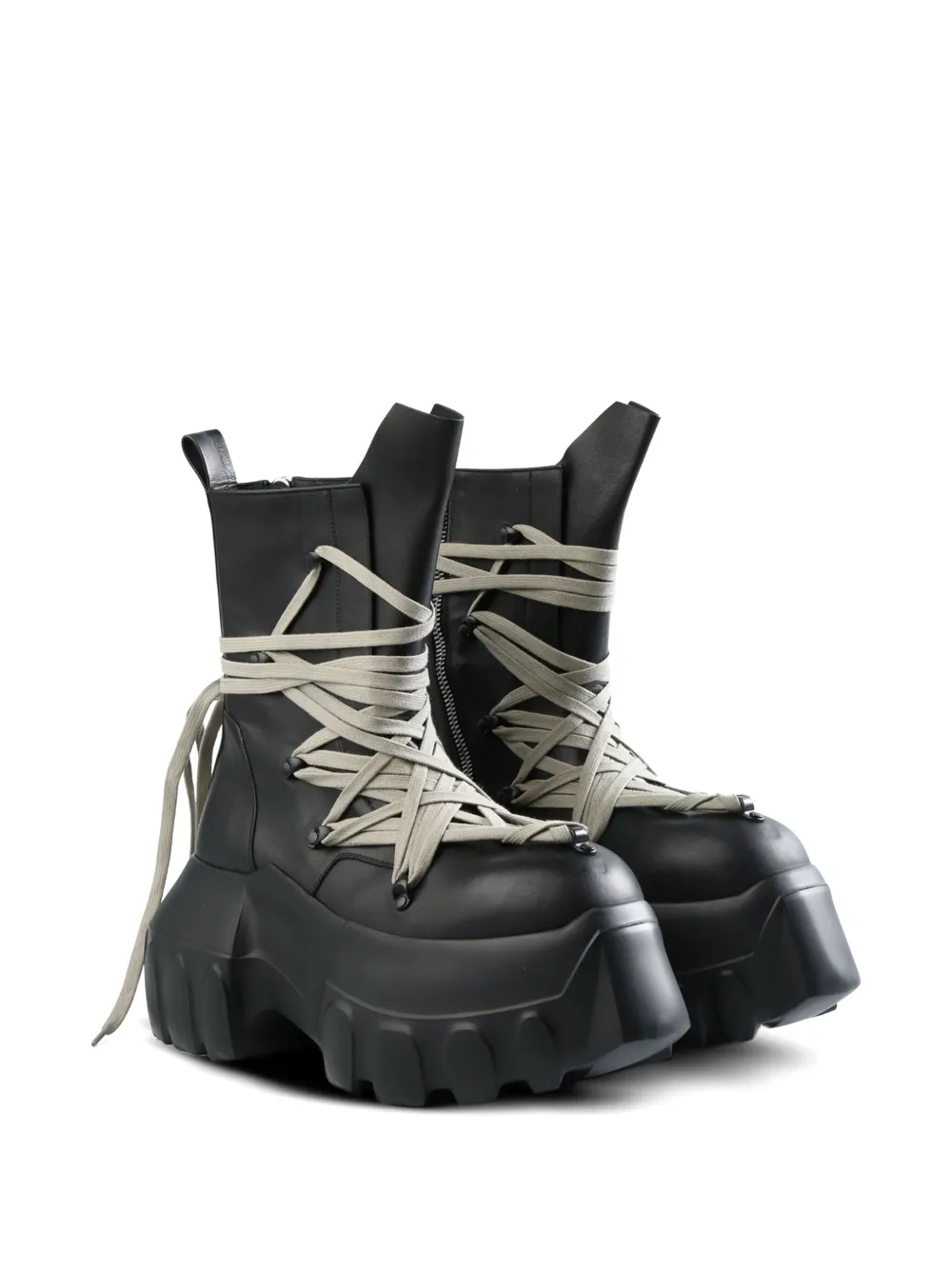 Rick Owens leather boots - Zwart