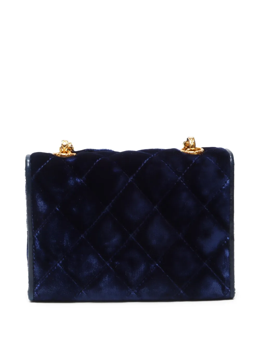 CHANEL Pre-Owned 1990s fluwelen schoudertas - Blauw