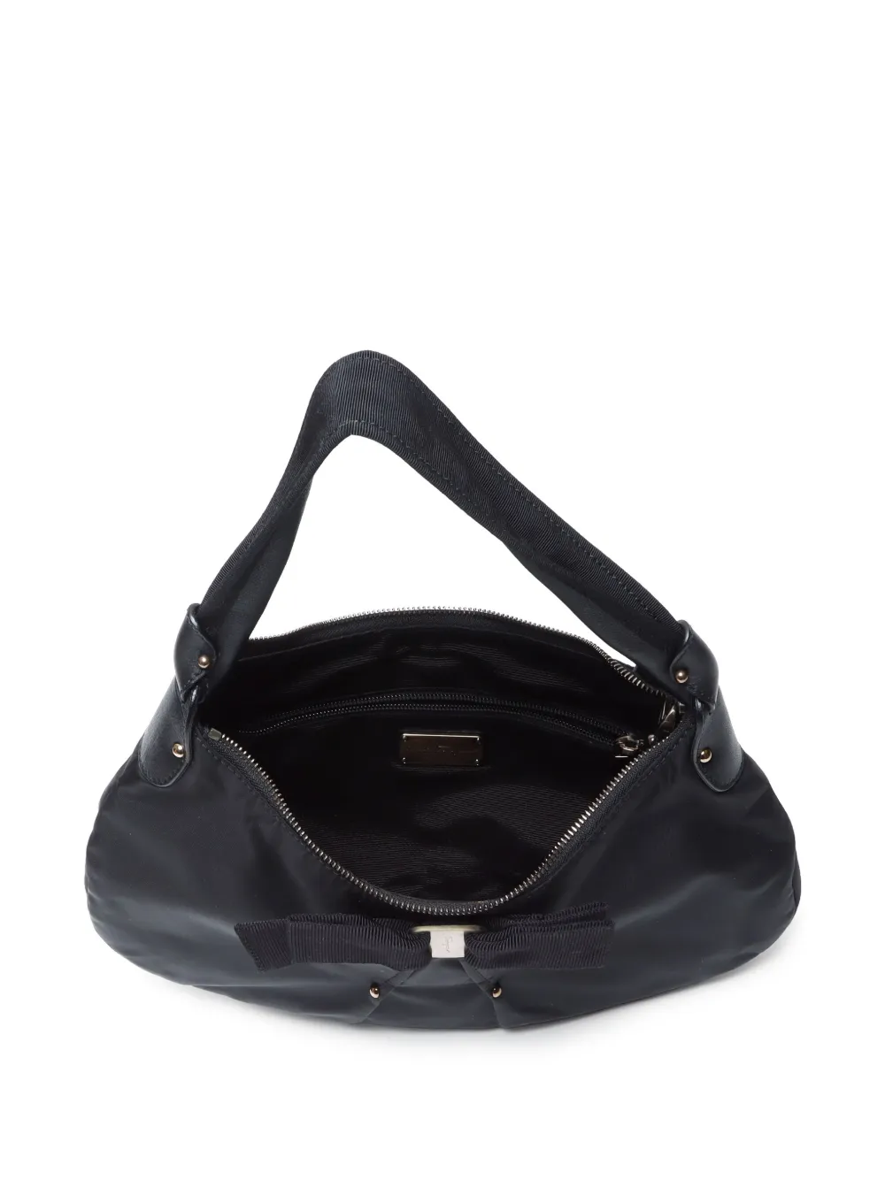 Pre-owned Ferragamo 2000-2015 Vara Bow Shoulder Bag In 黑色