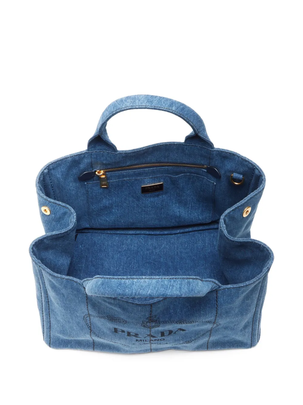 Pre-owned Prada 2010-2025 Canapa Two-way Bag In 蓝色