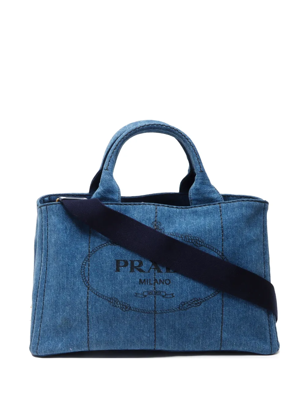 Prada Pre-Owned 2010-2025 カナパ 2wayバッグ - ブルー Prada Pre-Owned 2010-2025 カナパ 2wayバッグ - ブルー