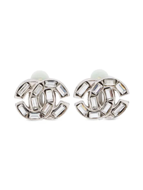 CHANEL Pre-Owned boucles d'oreilles à logo CC (2001)