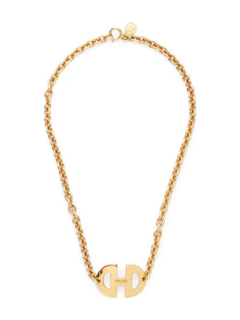 Céline Pre-Owned 1990s logo pendant chain necklace