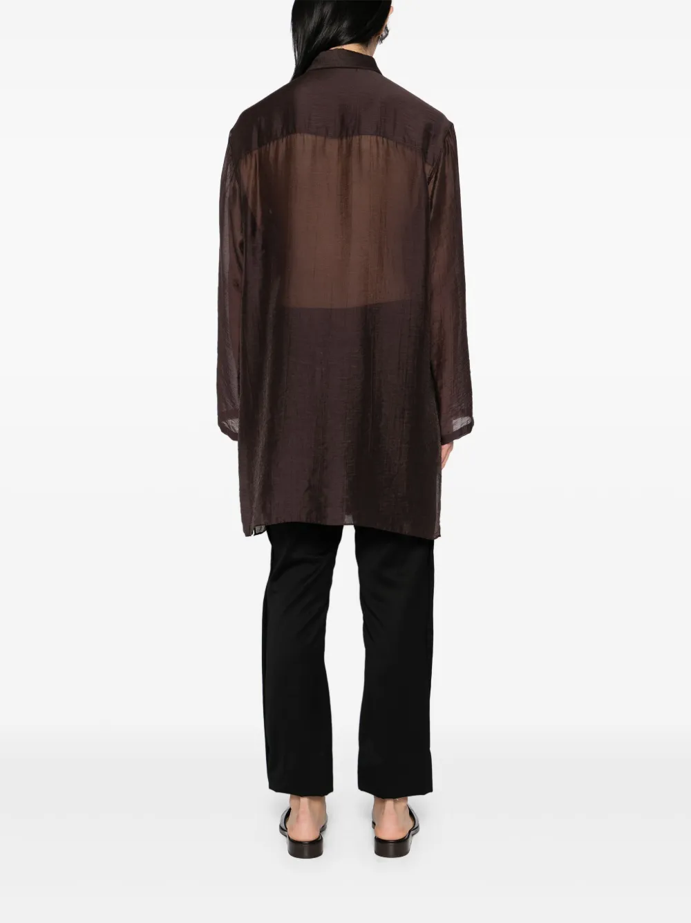 Yohji Yamamoto Overhemd met lange mouwen Bruin