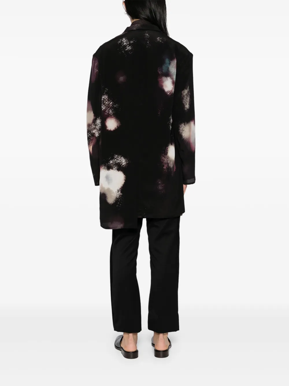 Yohji Yamamoto Jack met print Zwart