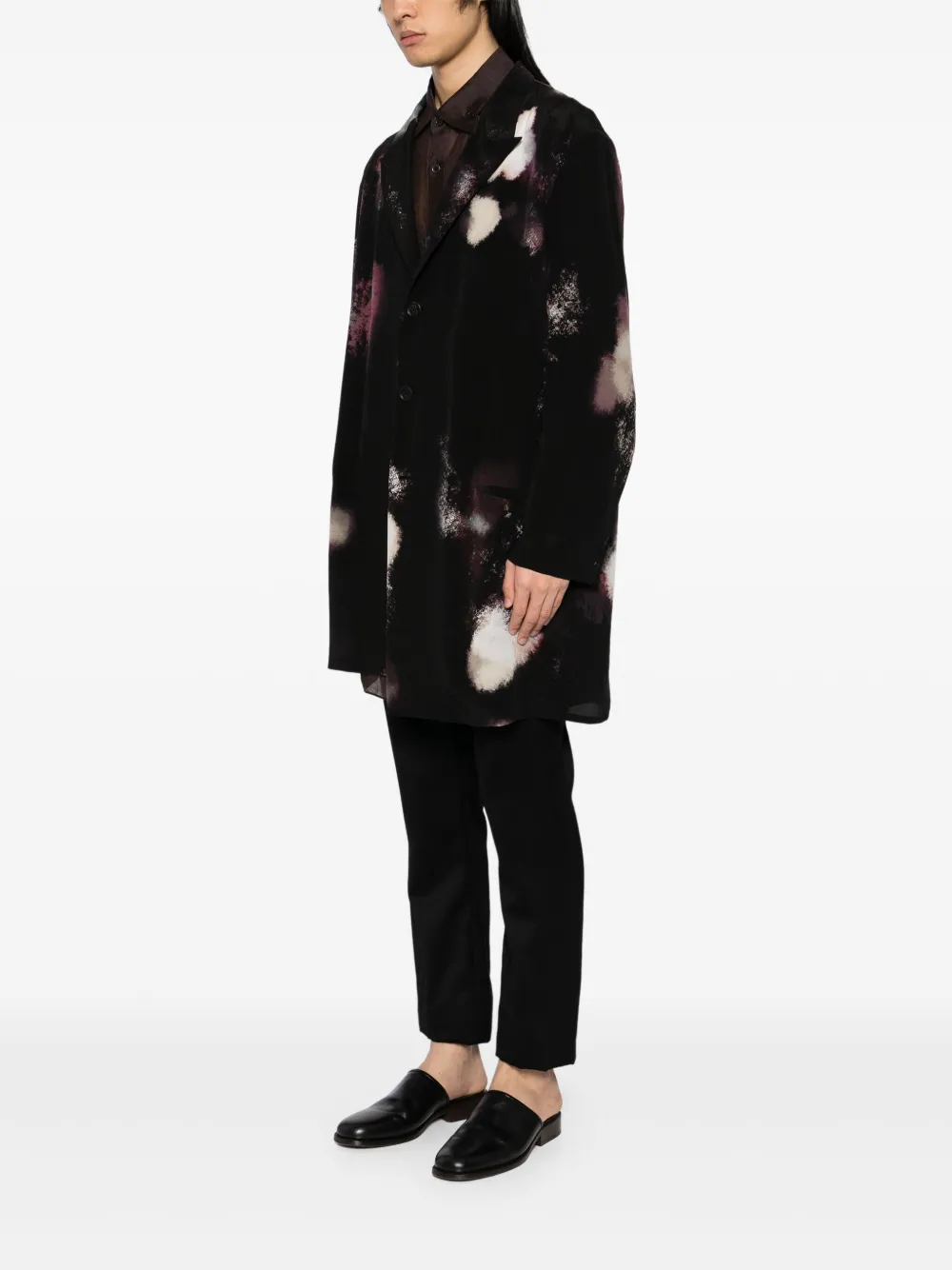 Yohji Yamamoto Jack met print Zwart