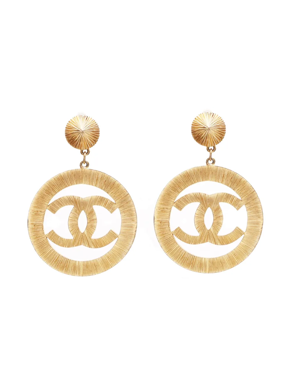 CHANEL Pre-Owned 1997 ココマーク イヤリング - ゴールドトーン CHANEL Pre-Owned 1997 ココマーク イヤリング - ゴールドトーン