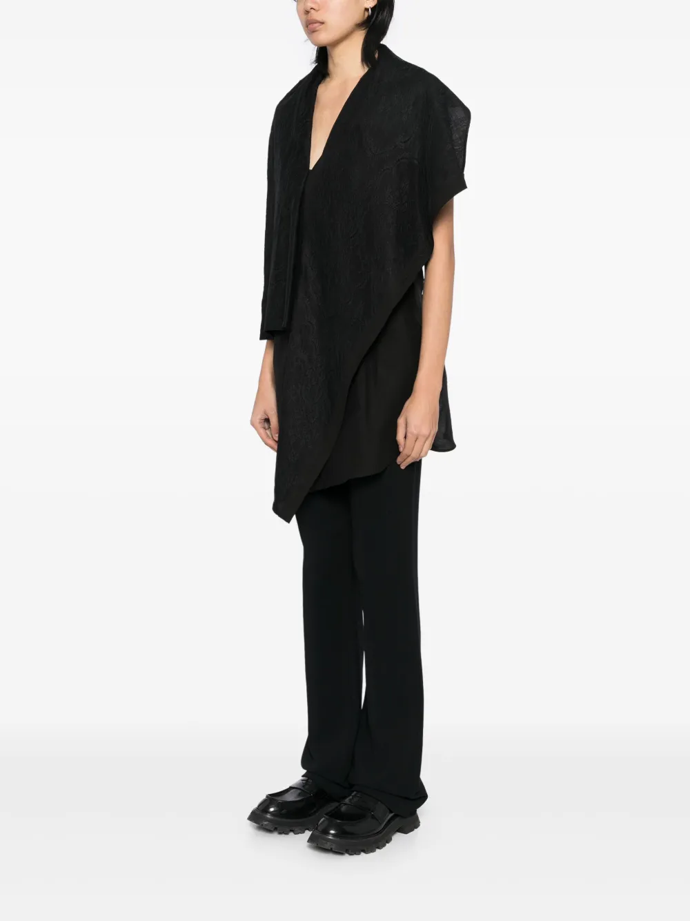 Yohji Yamamoto Button-up blouse Zwart