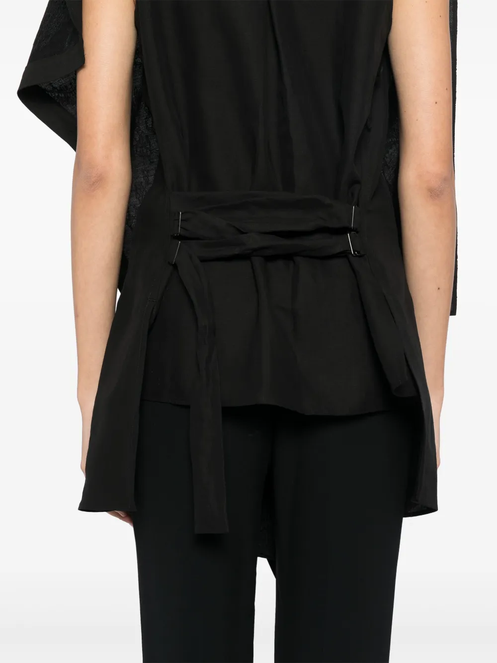 Yohji Yamamoto Button-up blouse Zwart