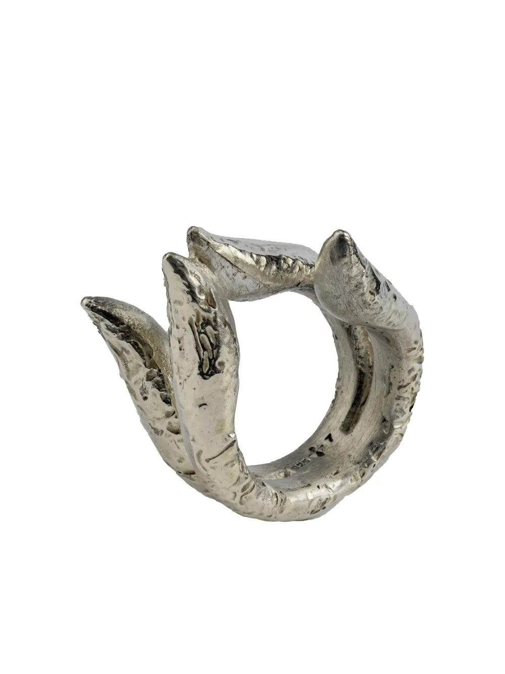 Parts Of Four 10kt White Gold And Sterling Silver Tatius Ring In Silver