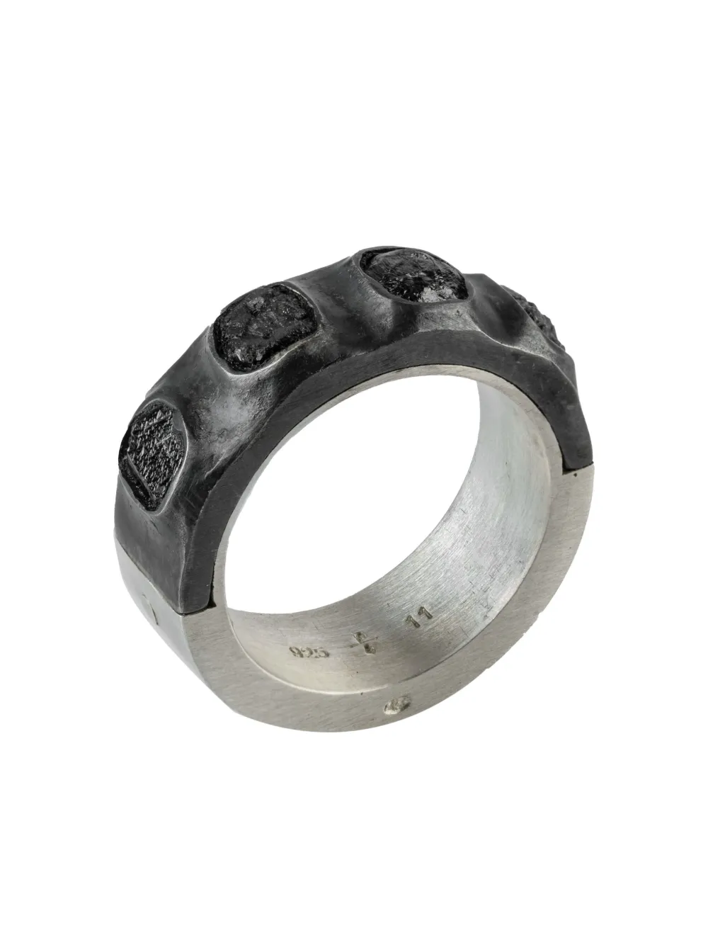 PARTS OF FOUR STERLING SILVER SISTEMA DIAMOND RING 