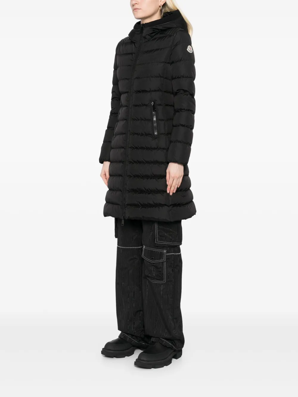 Pre-owned Moncler 2010-2020s  Taleve Giubbotto Down Coat In 黑色