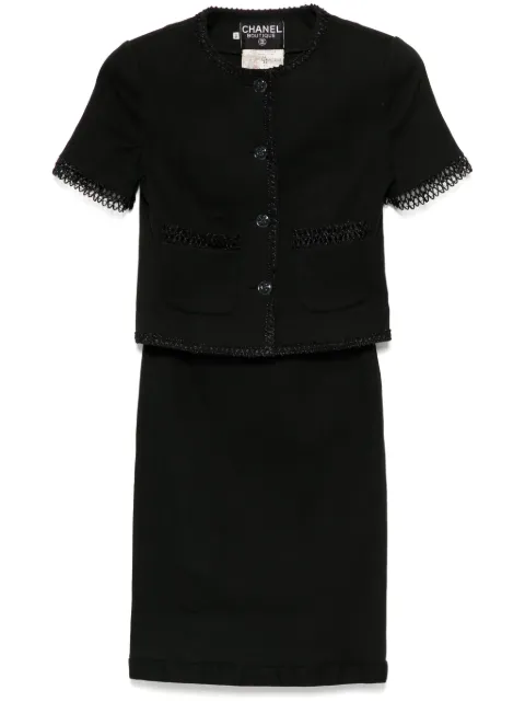 CHANEL Pre-Owned 1990s camellia buttons suits